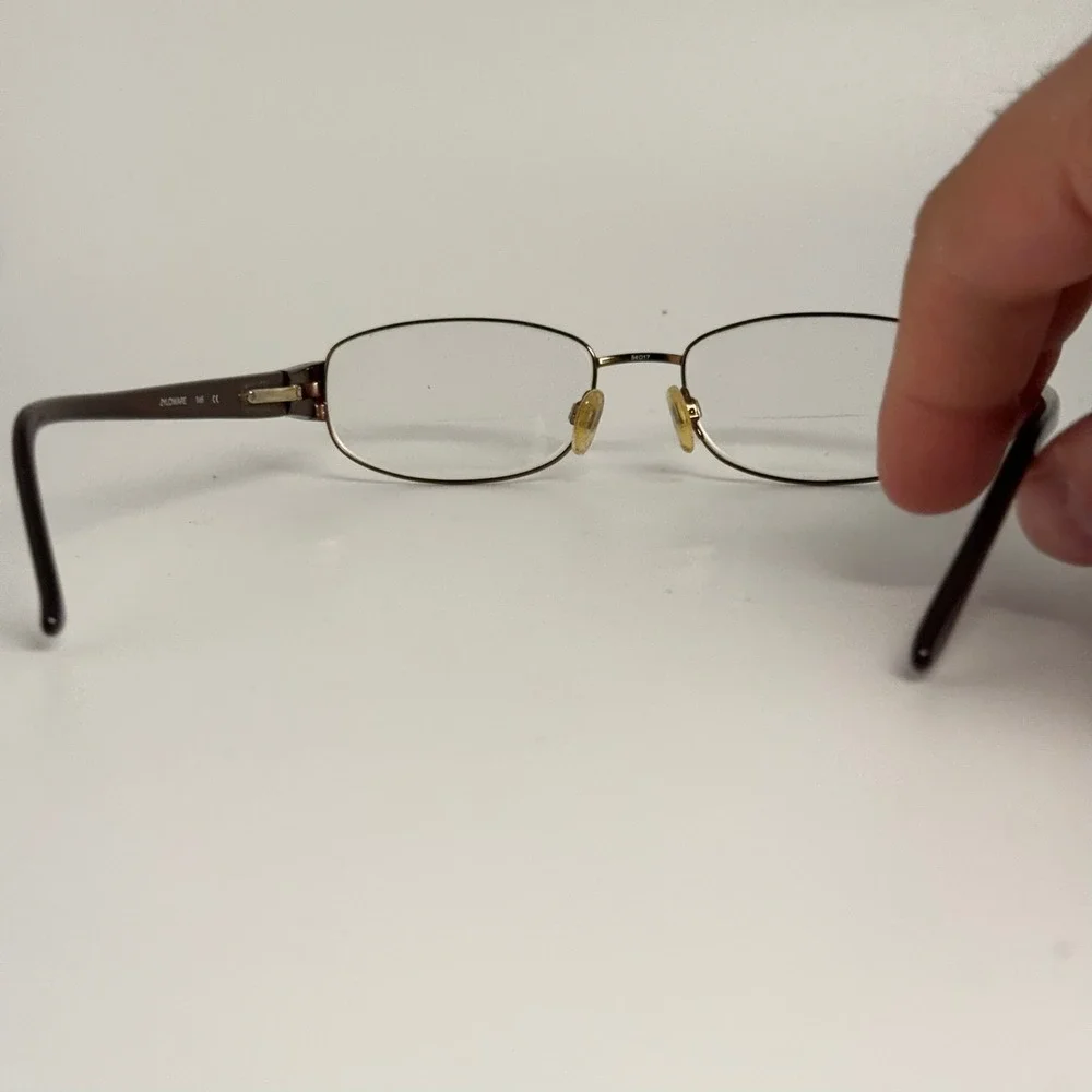 Zyloware 186 Brown Metal Oval Eyeglass Frames 54-17-140 Full Rim Eyewear
